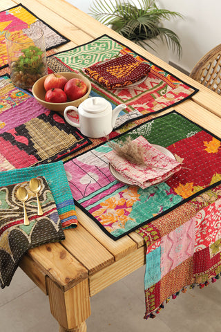 Boho Kantha Placemats - Set of 4