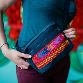 Mystery Boho Upcycled Embroidered Patch Fanny Pack / Crossbody Bag
