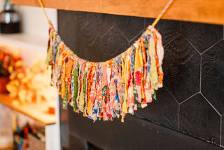 Small Saree Boho Fringe Wall Hanging