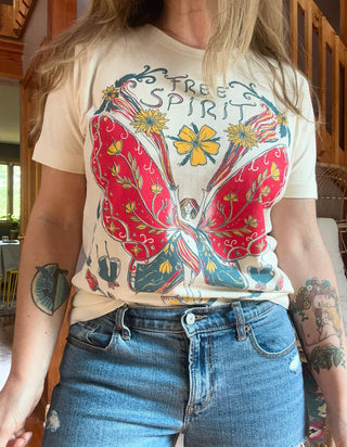 Butterfly Free Spirit Ivory TShirt