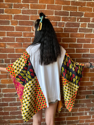 SEND IN YOUR OWN BAND TEE or Sweatshirt-Custom Kantha Poncho Style