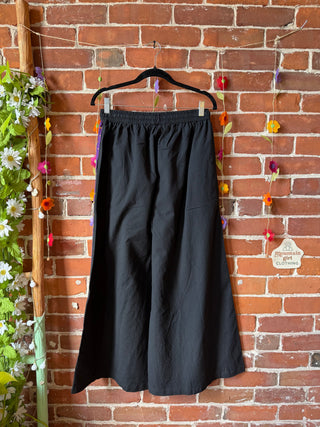Moon Garden Black Wide Leg Pants - Fair Trade Made - Multiple Sizes Available