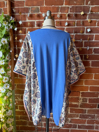 OOAK Autumn Collection - Upcycled Amy + Tina Floral Poncho Top