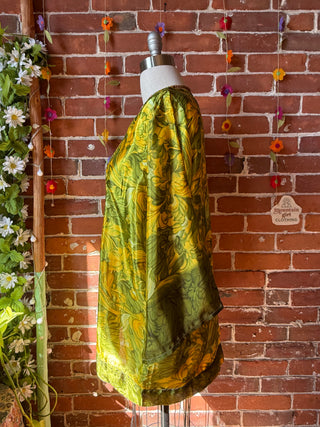 Autumn Moon Silky Flowy Kimono - Fair Trade Made - Final Sale