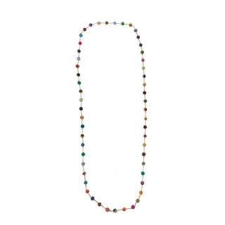 Dotted Upcycled Kantha Long Necklace