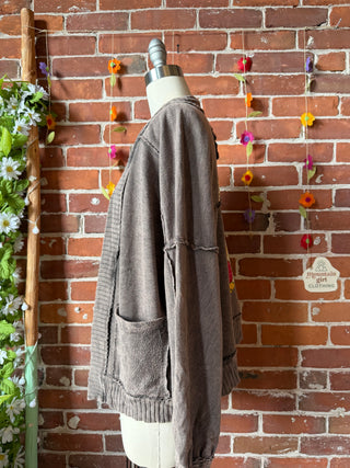 OOAK Summer Collection - Upcycled Moon Patch Patchwork Cardigan Sweater 🌙