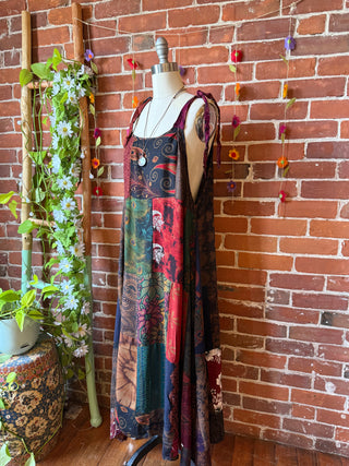 Afternoon Tea Earthy Patchwork Dress