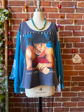 OOAK Autumn Collection- Upcycled Kenny Chesney Inspired Tie Dye Tee