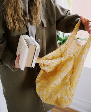 Mystery Print Recycled Sari Farmers Market Bag