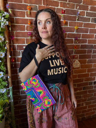 Embroidered Wallet / Wristlet- Final Sale - Fair Trade Made