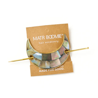 Mother of Pearl Chandra Crescent Moon Hair Pin - Fair Trade Made - Final Sale