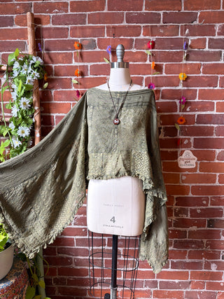 Autumn Skies Stonewashed Flowy Poncho Tunic - Multiple Colors Available- Fair Trade Made