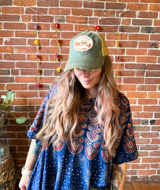 Boho Mountain Mama Patch Hat