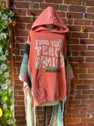 OOAK Autumn Collection- Upcycled Peace of Mind Hi Lo Sweater Poncho