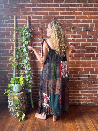 Afternoon Tea Earthy Patchwork Dress