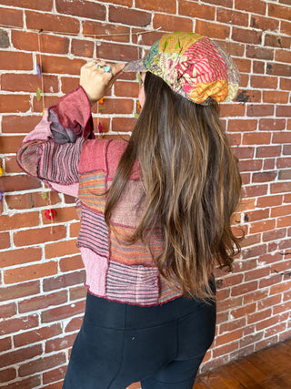 Wildflower Wanderer Patchwork Kerchief Hat - Fair Trade Made-Final Sale