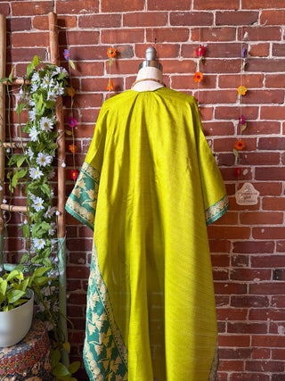 Summer Dreams 100% Silk Poncho Robe- Fair Trade Made