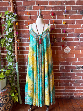 Delphia Recycled Sari Dress w/ Pockets