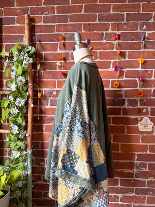 OOAK Summer Collection - Upcycled Crescent Moon Poncho Style Top 🌙