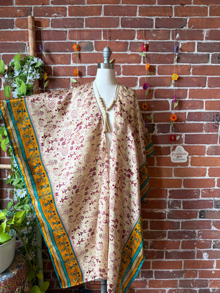 Summer Dreams 100% Silk Poncho Robe- Fair Trade Made