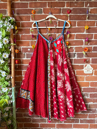 Coffee In The Morning Midi Kantha Summer Dress With Pockets - Fits up to 2X