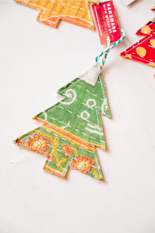 Kantha Tree Ornament- Fair Trade Made