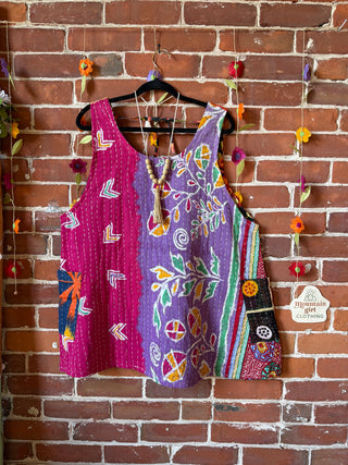 Bohemian Journey Kantha Tank - Fair Trade Made