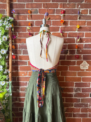 Size 0-12 In Bloom Reversible Kantha Halter Top
