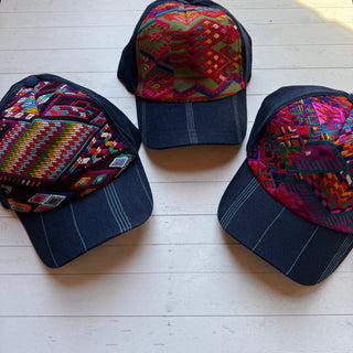 Mystery Print Huipile Embroidered Hat - One of A Kind - Fair Trade Made