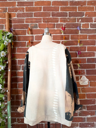 OOAK Autumn Collection - Upcycled Stevie Nicks Sweatshirt and Flannel Hybrid