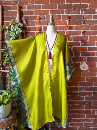 Summer Dreams 100% Silk Poncho Robe- Fair Trade Made