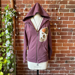 OOAK Autumn Collection- Size Small Upcycled Luna Butterfly Detail Hoodie