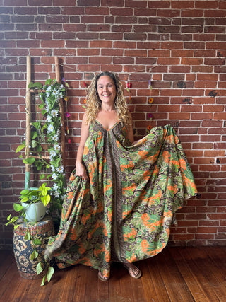 Delphia Recycled Sari Dress w/ Pockets