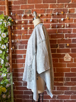 OOAK Winter Collection - Upcycled Flower Patch Patchwork Poncho Style Top 🌼