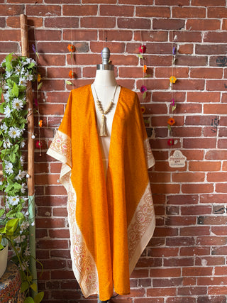 Summer Dreams 100% Silk Poncho Robe- Fair Trade Made