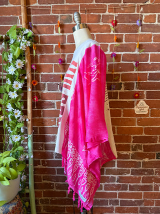 OOAK Autumn Collection- Upcycled Lainey Wilson Inspired Tie Dye Poncho Tee