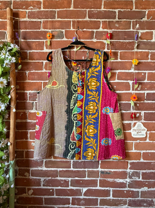 Bohemian Journey Kantha Tank - Fair Trade Made