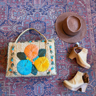 Second Hand Finds - Woven Vintage Boho Beach Bag