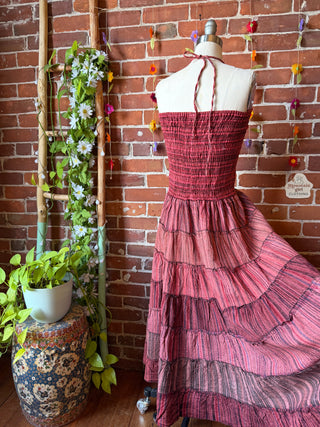 Autumn Grove Tiered Cotton Dress -Fair Trade Made
