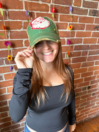 Vintage Style Santa Patch Hat