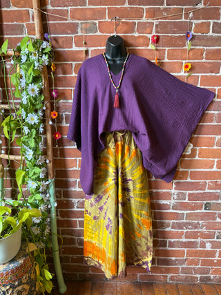Sunburst Tie-Dye Lounge 100% Cotton Pants - Available in Multiple Sizes Small-XL -Fair Trade Made