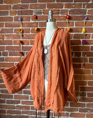Mountain Meadow 100% Cotton Gauze Boho Light Kimono Layer - Multiple Colors Available