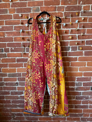 2 in 1 Ophelia Kantha Harem Wide Leg Jumpsuit / Overalls