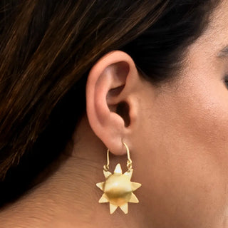 Rising Sun Hoop Earrings  -Fair Trade Made- Final Sale