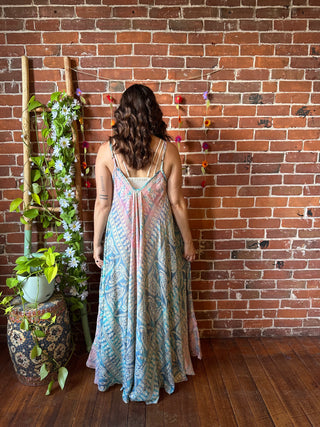 Delphia Recycled Sari Dress w/ Pockets