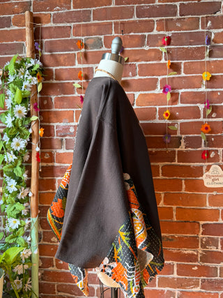 OOAK Summer Collection- Noah Kahan Stick Season Birdsong Wing Sleeve Style Kantha Poncho Sweatshirt