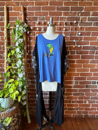 OOAK Autumn Collection - Upcycled Phish Summer Tour 2021 Hi Lo Poncho Top