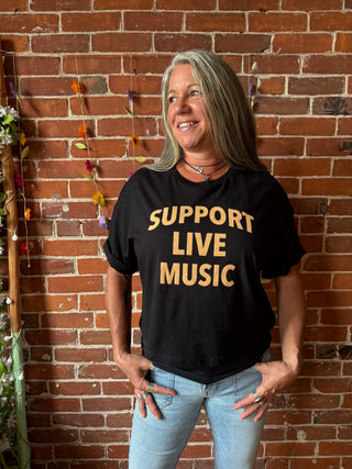 Support Live Music Cropped Tee