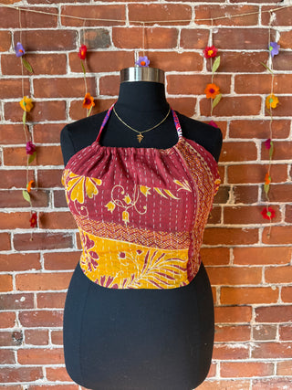 Size 14-20 In Bloom Reversible Kantha Halter Top