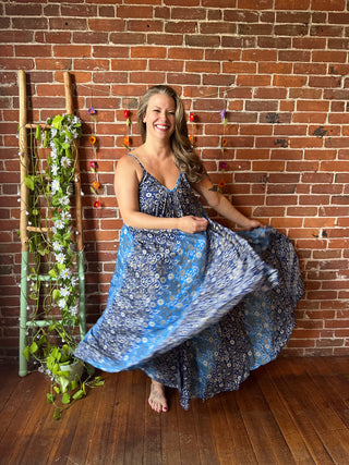 Delphia Recycled Sari Dress w/ Pockets